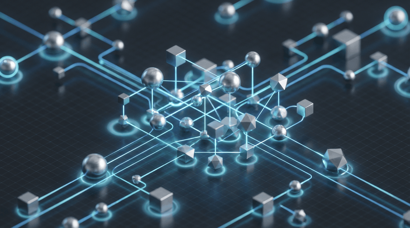 network diagram with connected nodes